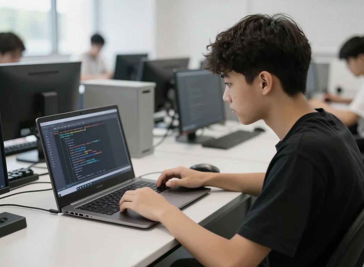 STAR AI students building a robot