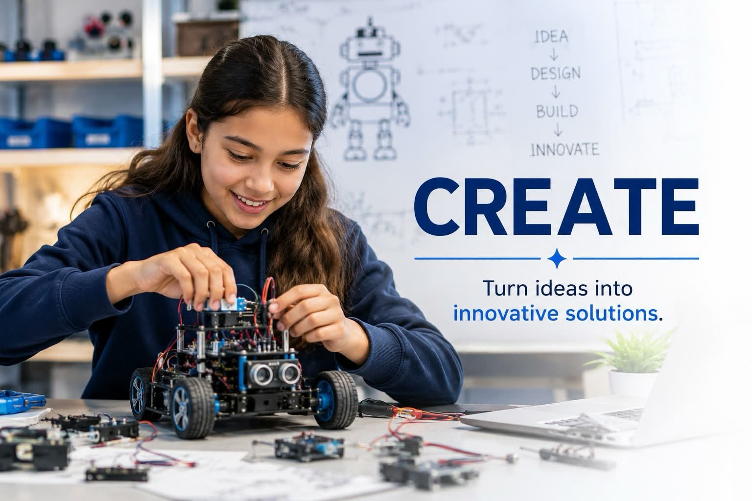 STAR AI students building a project