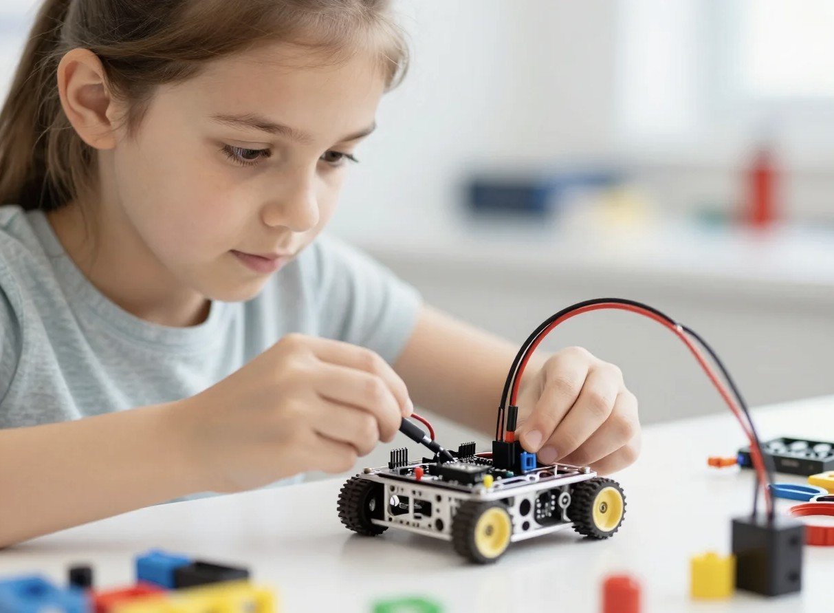 STAR AI students building a robot